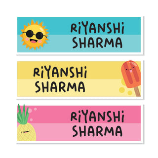 Waterproof Name Labels - Sunny Days - Pack of 90 labels - (PREPAID ONLY)