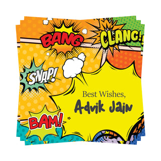 Gift Tags Square - Comic Burst (PREPAID ONLY)