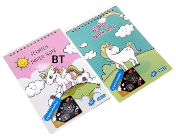 Scratch Drawing Book with Scratch tool - 8 Card (Random)