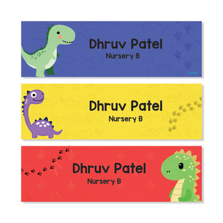 Waterproof Name Labels - Dino Trails - Pack of 90 labels - (PREPAID ONLY)