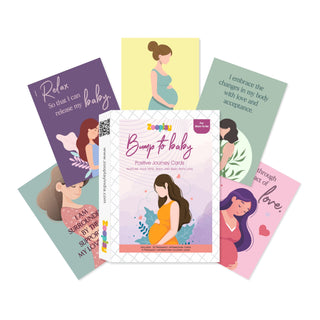Bump to Baby “ Positive Journey Cards for Mom-to-Be | 21 Pregnancy Affirmation & Mindfulness Cards | 16 Uplifting Affirmations + 5 Calming Coloring Cards