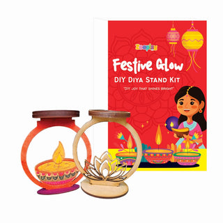 Festive Glow DIY diya stand painting kit- Craft Your Own Festival Magic!
