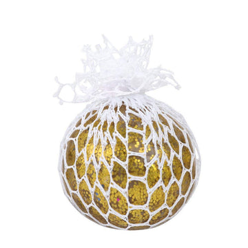 Mesh Glitter Squishy Fidget Toy Ball (Anti Stress Anxiety Toy) - 1 pc