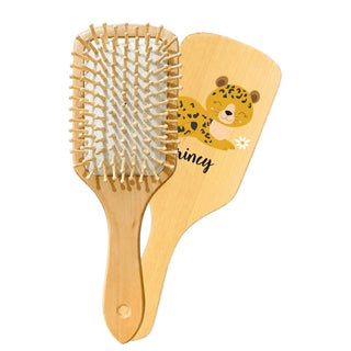 Personalized Wooden Hair Brush for Kids - Tiger (PREPAID ONLY)