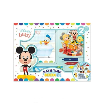Disney Baby - Bath Time Set: Bath Book, Suction Cup Fun, Creative Crayons, and Mesh Storage for Toddlers (2+)