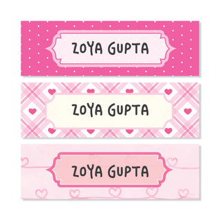 Waterproof Name Labels - Pretty in Pink - Pack of 90 labels - (PREPAID ONLY)