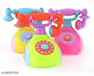 Vintage Vibes: Light and Sound Retro Musical Phone Toy for Kids