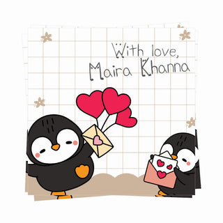 Gift Tags Square - Penguin Parade (PREPAID ONLY)