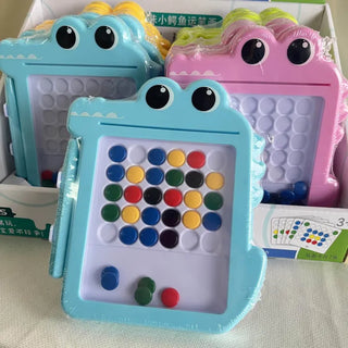 Crocodile Magnetic Dot Board: Portable Shapes for Creative Fun (1pc)