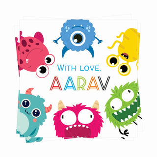 Gift Tags Square - Little Monsters (PREPAID ONLY)