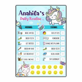 Daily Reward Chart Personalised Unicorn Sparkle (PREPAID ONLY)