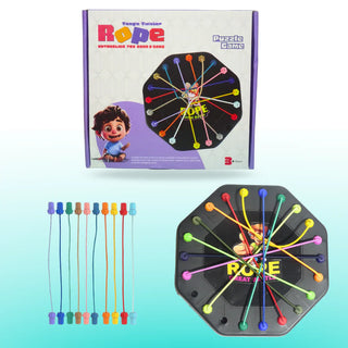 Tangle Twister Rope Puzzle Board Game for Kids – Colourful Untangling Brain Teaser Toy