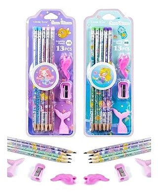 Enchanting Ocean Princess Pencil Set: Dive into Creativity with Magical Designs and Versatile Features (Random)