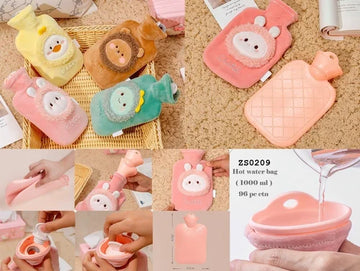 Fluffy Warmth: The Adorable Animal Face Hot Water Bag