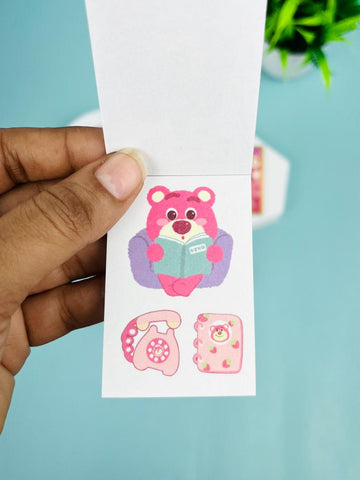 Adorable Mini Lotso Bear Sticker: Add a Touch of Cuteness to Your Belongings (Pack of 2)