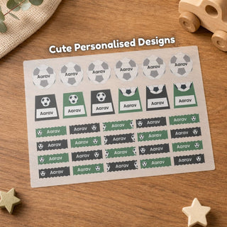 Personalized Iron On Label Sticker - Football (32pc) (PREPAID ONLY)