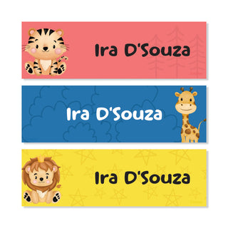 Waterproof Name Labels - Mini Zoo - Pack of 90 labels - (PREPAID ONLY)