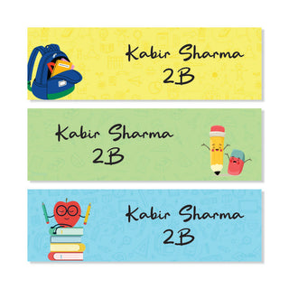 Waterproof Name Labels - Bookworm Club - Pack of 90 labels - (PREPAID ONLY)