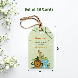 Personalized Thank You Tags for Return Gifts - Jungle Safari (18pcs) (PREPAID ONLY)