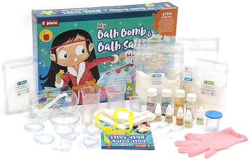 My Bath Bomb And Bath Salts Making Lab Kit for Kids 8+ Educational DIY Kit