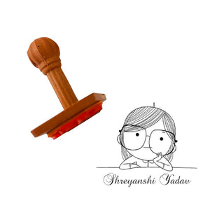 Book stamp - Girl with specs (PREPAID ONLY)