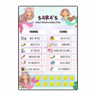 Daily Reward Chart Personalised  Mermaid Cove (PREPAID ONLY)