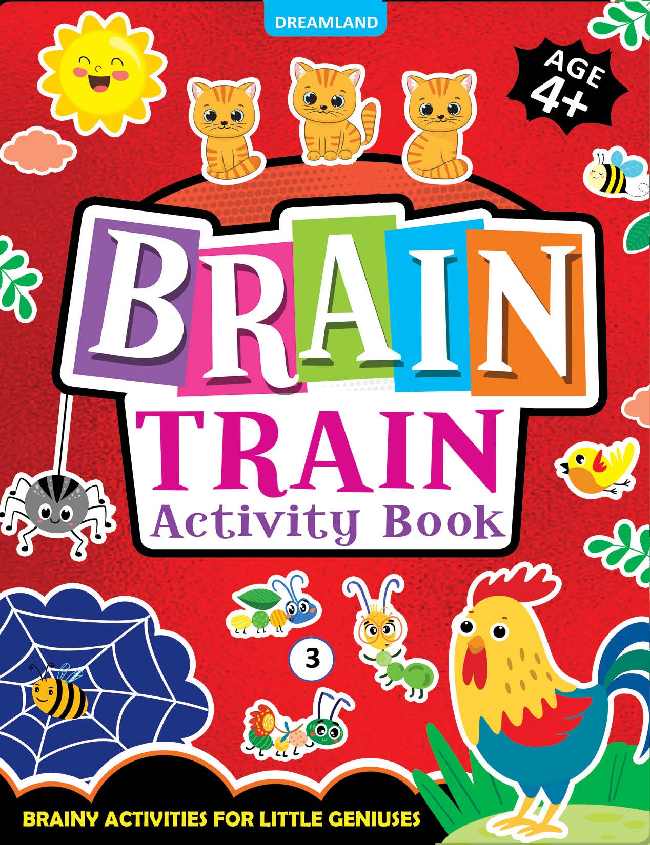 Brain Train Activity Book for Kids Age 4+ – With Colouring Pages, Mazes, Puzzles and Word searches Activities