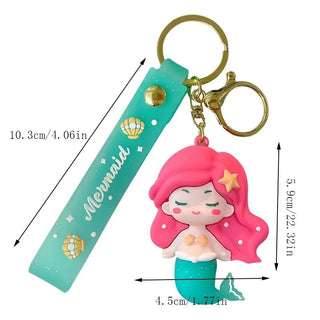 Mermaid and Unicorn Keychain