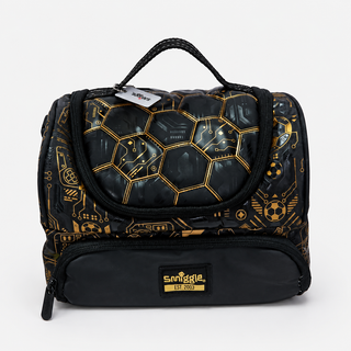 Football Tech Double Decker Insulated Lunch Bag – Black & Gold