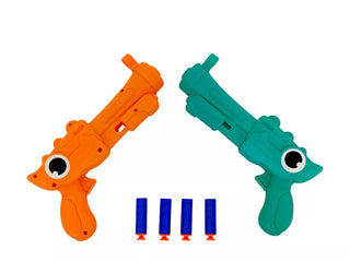 2 in 1 Dinosaur Shaped Soft Shot Double Gun Set
