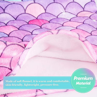 Flannel Mermaid Tail Design Blanket