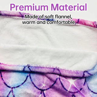 Flannel Mermaid Tail Design Blanket