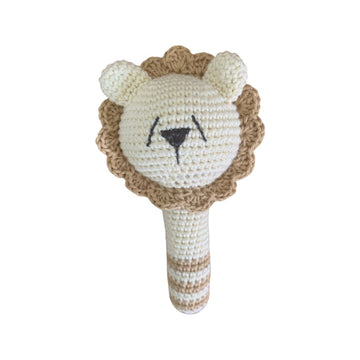 Roaring Fun: The Adorable Lion Rattle Crochet Toy for Kids