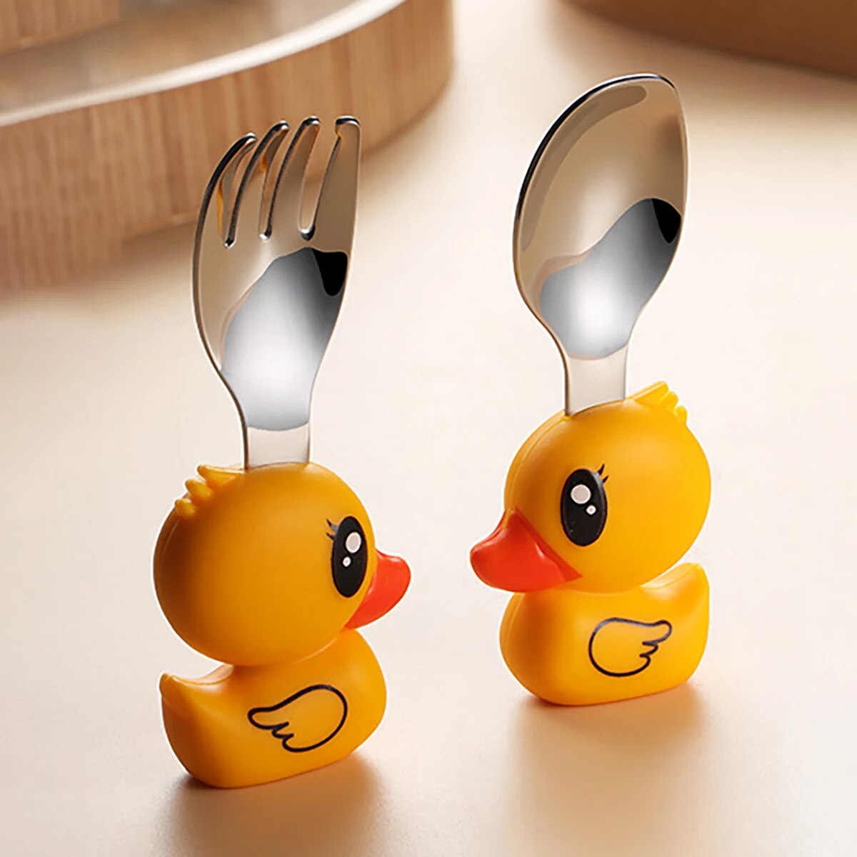 Duck Design Stainless Steel Spoon and Fork Set