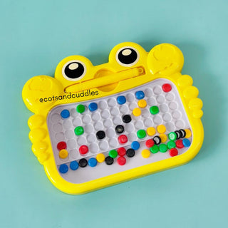 Crab Magnetic Dot Board: Portable Shapes for Creative Fun (1pc)