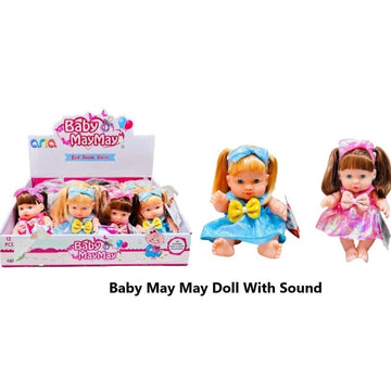 Girl Doll with Realistic Baby Sound for Girls (20cm) (Small)
