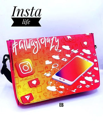 Laptop Bag with Four Front Pockets: Stylish, Organized, and Durable (Instagram)