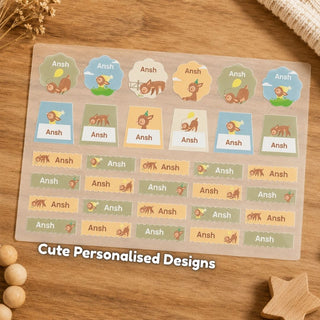 Personalized Iron On Label Sticker - Deer Tales (32pc) (PREPAID ONLY)