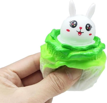 Animal-in-a-Cabbage Squishy Toy for Kids