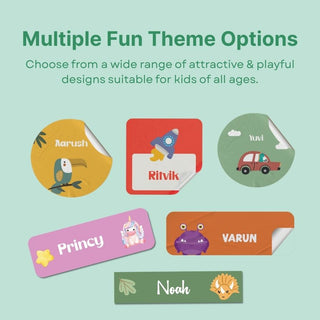 Personalized Name Labels Combo - Zoo Party - Pack of 54 (PREPAID ORDER)