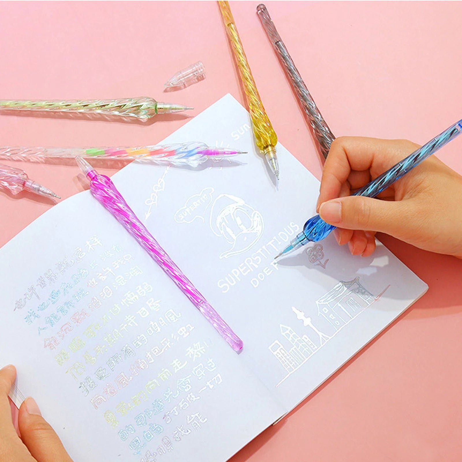 Metallic Glitter Gel Pens Set of 4 Colors