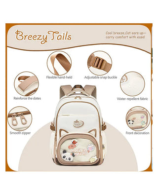 Holiday Breeze Kawaii Cat Ear Large Capacity  School Backpack