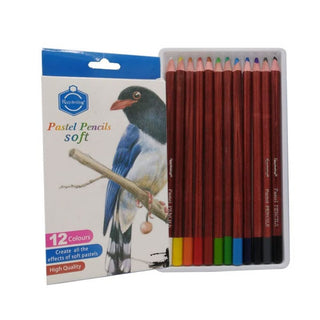 12 Colors Soft Pastel Pencils for Art and Craft