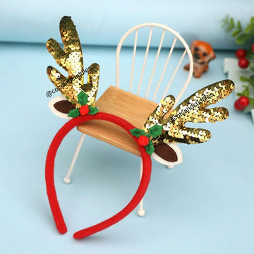 Christmas-Theme Reindeer Sequin Hair band