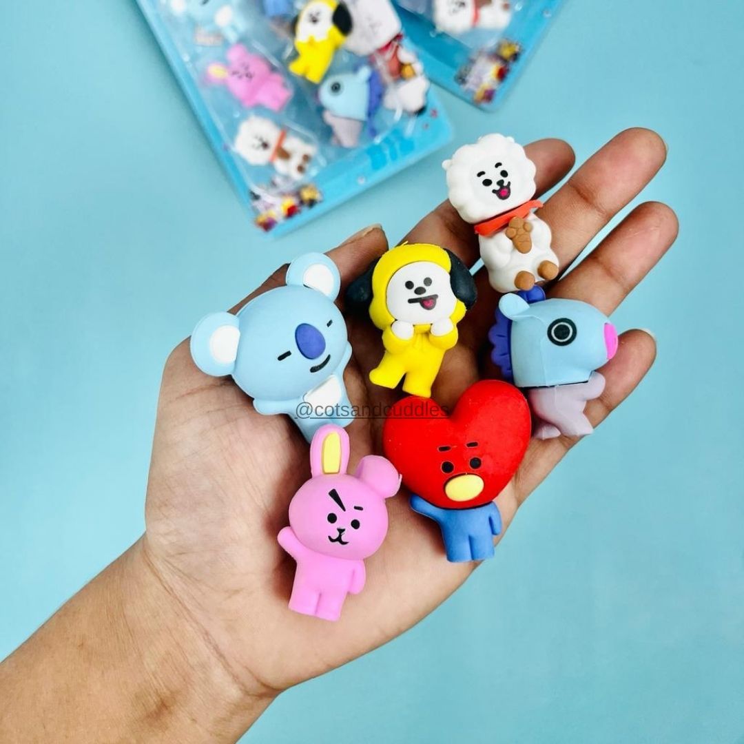 BTS Animal-Shaped Erasers: Cute, Functional, and Collectible
