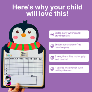 Pack of 12 | Cots and Cuddles Christmas Design Write and Wipe Board for Kids