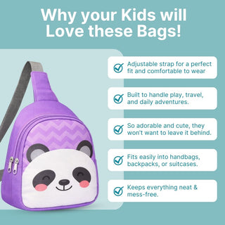 Animal Print Crossbody Bag for Kids 1pc (Panda)