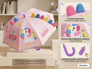 Kids 3D Character Umbrella – Magical Adventures Collection