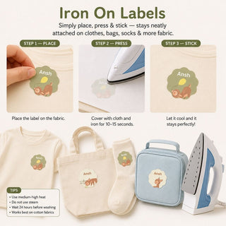 Personalized Iron On Label Sticker - Deer Tales (32pc) (PREPAID ONLY)