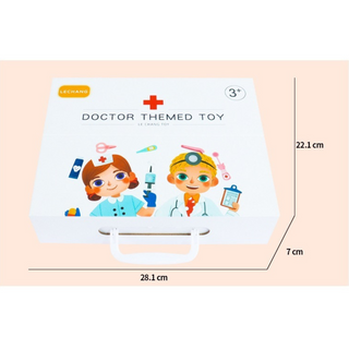Wooden Doctor Themed Toy with Storage Box for Kids